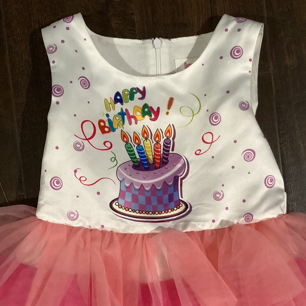 Happy Birthday Ruffle Dress - Size 5 - Picture 2 of 6